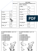 TEST 1st Grade - Animals