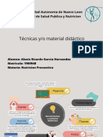 Técnicas Y/o Material Didáctico: Universidad Autonoma de Nuevo Leon Facultad de Salud Publica y Nutricion