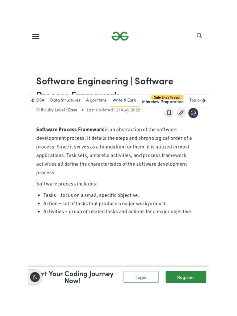 Software process framework pdf