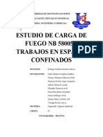 Estudio de Carga de Fuego y Trabajos en Espacios Confinados