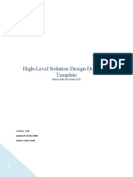 High Level Solution Design Document Template