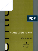 A Critica Literária No Brasil Vol I. - Wilson Martins