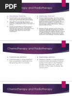 Chemotherapy and Radiotherapy