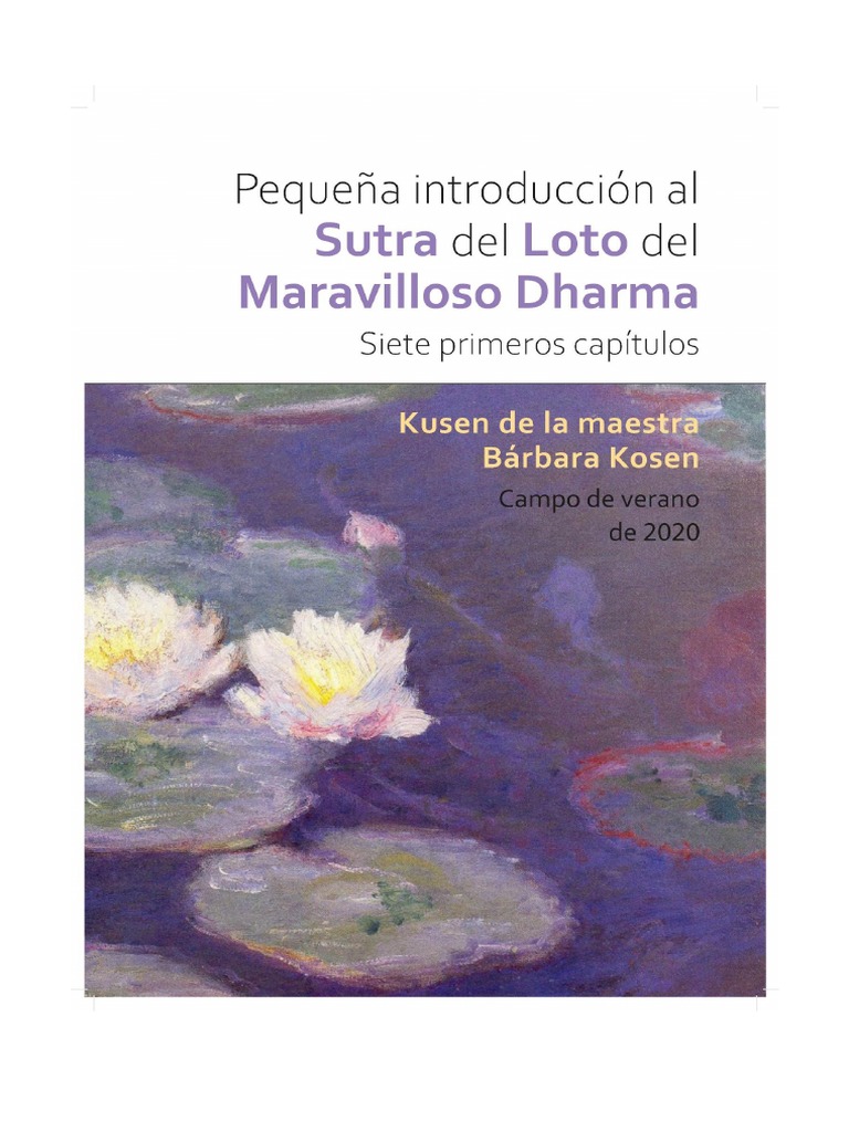 El Sutra Del Loto Publicacion 2021 PDF Sutra del loto Gautama Buddha
