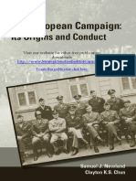 The European Campaign - Its Origins and Conduct