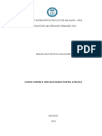 Ácidos Fortes e Fracos e Bases Fortes e Fracas