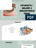 Cataracta - maladie a analizatorului vizual
