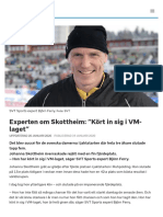 Experten Om Skottheim: "Kört in Sig I VM-laget" - SVT Sport