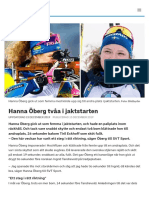 Hanna Öberg Tvåa I Jaktstarten - SVT Sport