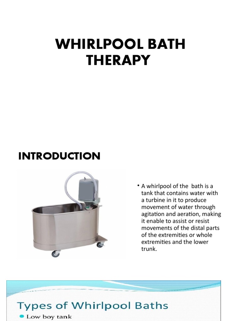 Whirlpool Bath Therapy PDF Wound Health Sciences
