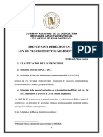 Principios y Derechos en La Ley de Procedimientos Administrativos. Ricardo Mena Guerra