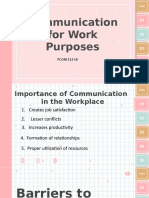 Communication For Work Purposes 1