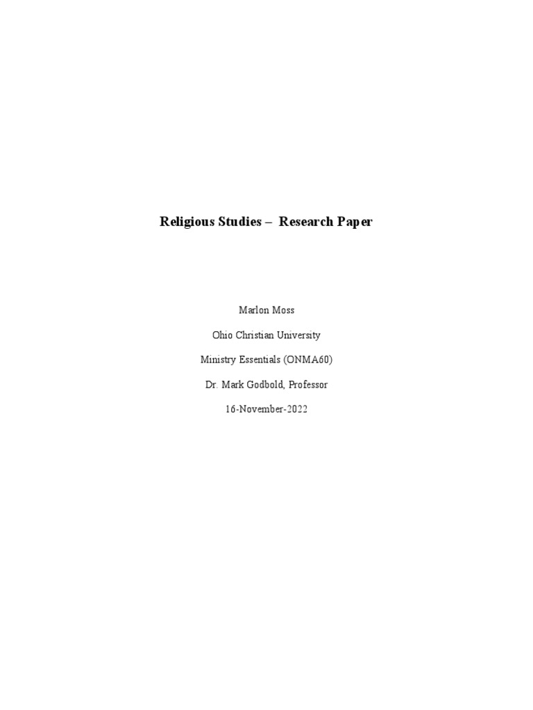 research methods in religious studies pdf