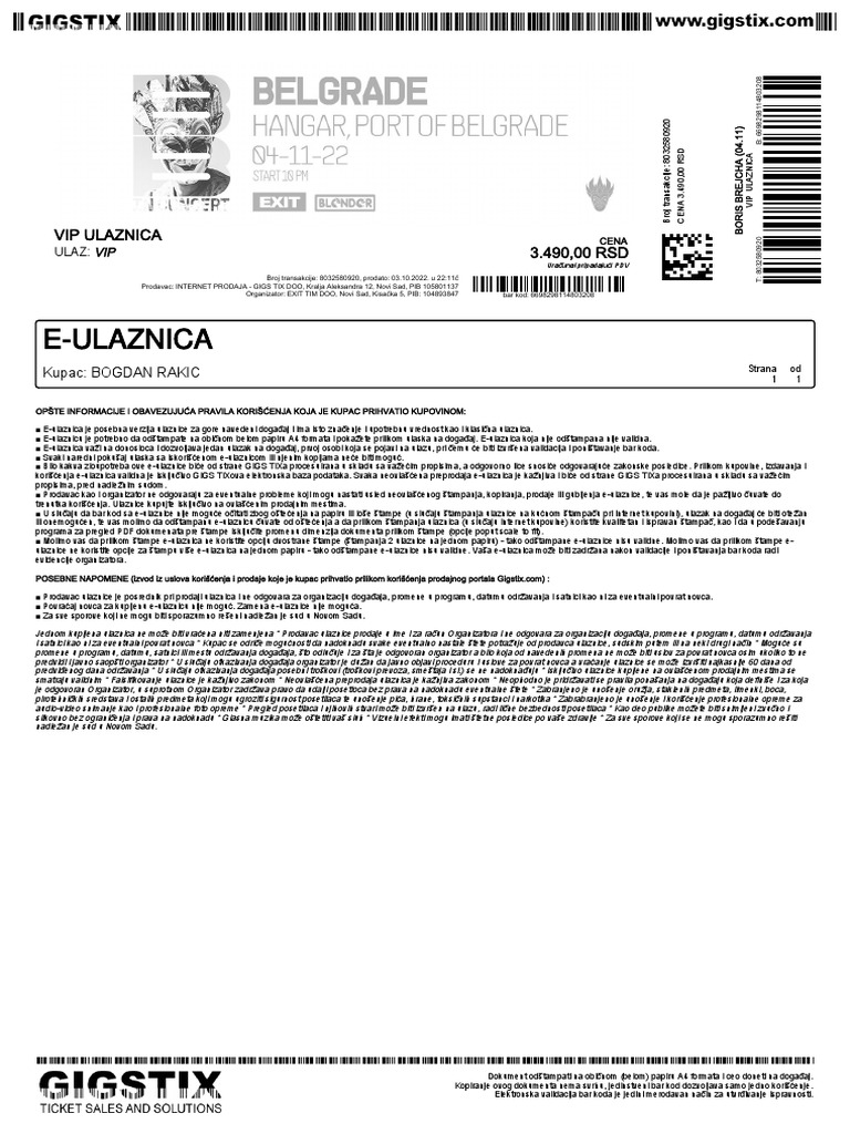 E Ulaznica PDF