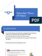 Particulate Theory of Matter