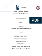 U4T4 Cuestionario para Evaluar La Calidad Del Servicio