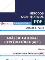 Unidade 8 - Análise Fatorial Exploratória II