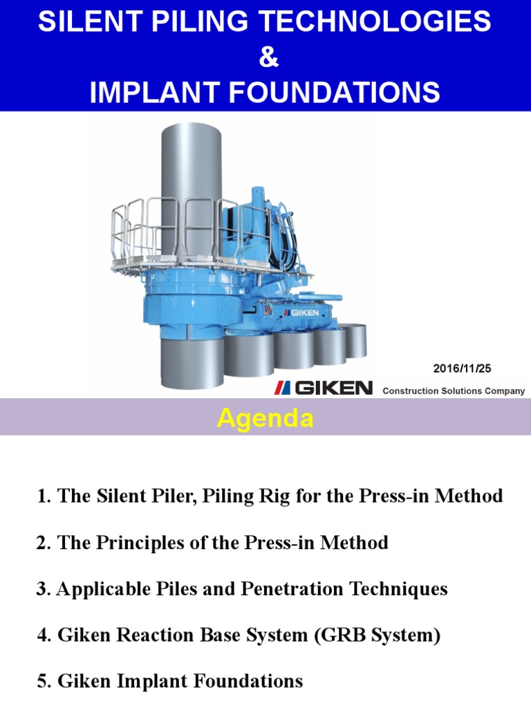 GIKEN (2016) Silent Piling | PDF