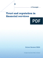 Trust and Reputation in Financial Services