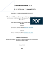 Eficacia del debido procedimiento y su relación con el procedimiento administrativo disciplinario en la Municipalidad de Piura 2018-2019