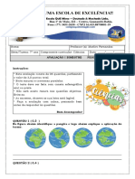 Teste Ciências 1º Bimestre