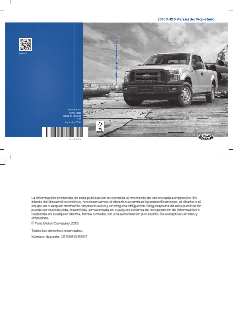 2016 F 150 Owners Manual Version 1 Om ES MX 09 2015 PDF Airbag