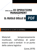 Sezione 2 - Cenni Operations Management - Ruolo Delle Scorte