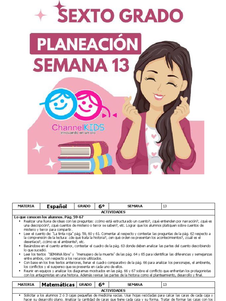 Actividades de Sexto Grado - Semana 13 | PDF | Tierra | Antigua Grecia