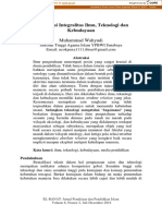 Konstruksi Integralitas Ilmu, Teknologi Dan Kebudayaan: Muhammad Wahyudi