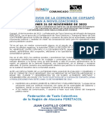 COMUNICADO MOVILIZACIONES TAXIS COLECTIVOS - 21 de NOVIEMBRE de 2022