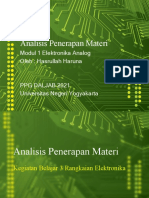 Analisis Penerapan Materi Modul 1 Elektronika Analog