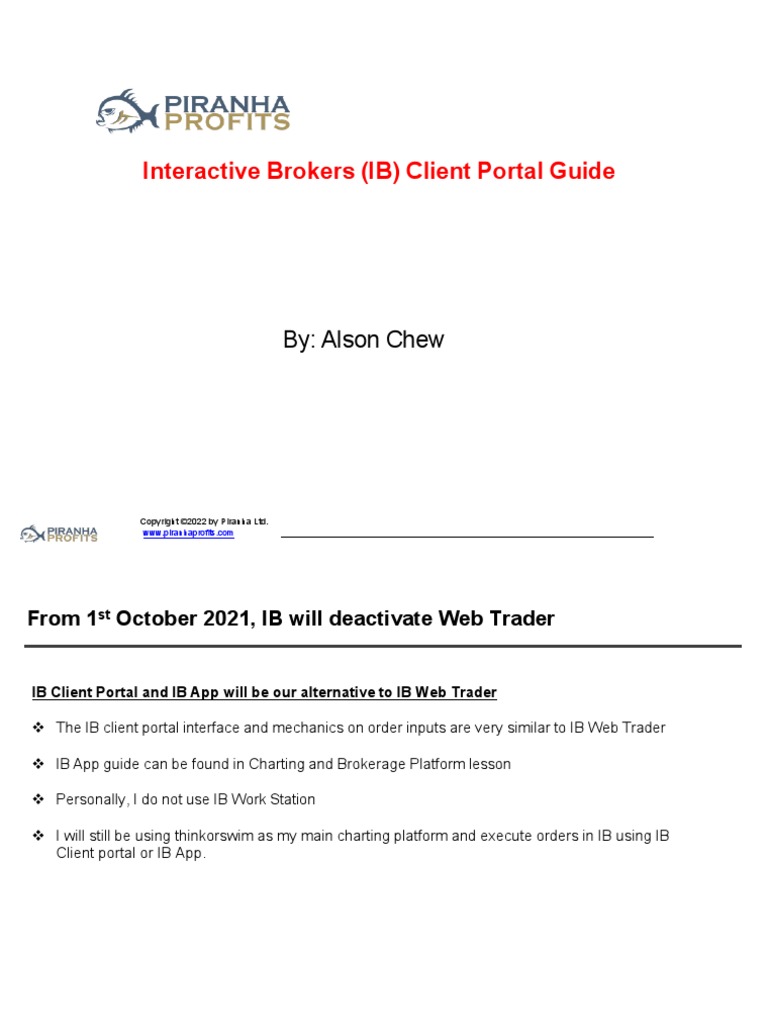 PAM IB Client Portal Guide | PDF