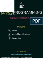 2 Displaying Message in Java