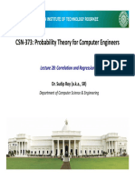 IIT Roorkee Probability Lecture on Correlation, Regression & Sampling