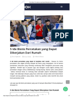 5 Ide Bisnis Percetakan Yang Dapat Dikerjakan Dari Rumah