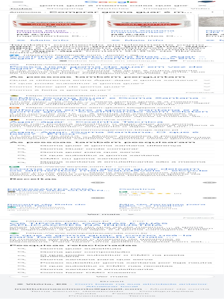 Diferenças entre goma guar e ágarágar e suas aplicações PDF Ágar