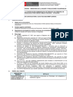 Convocatoria para La Contratación Administrativa de Servicio Cas Temporal de Un/A (01) Psicológo/A para Cem de Familia Ayacucho - Ayacucho