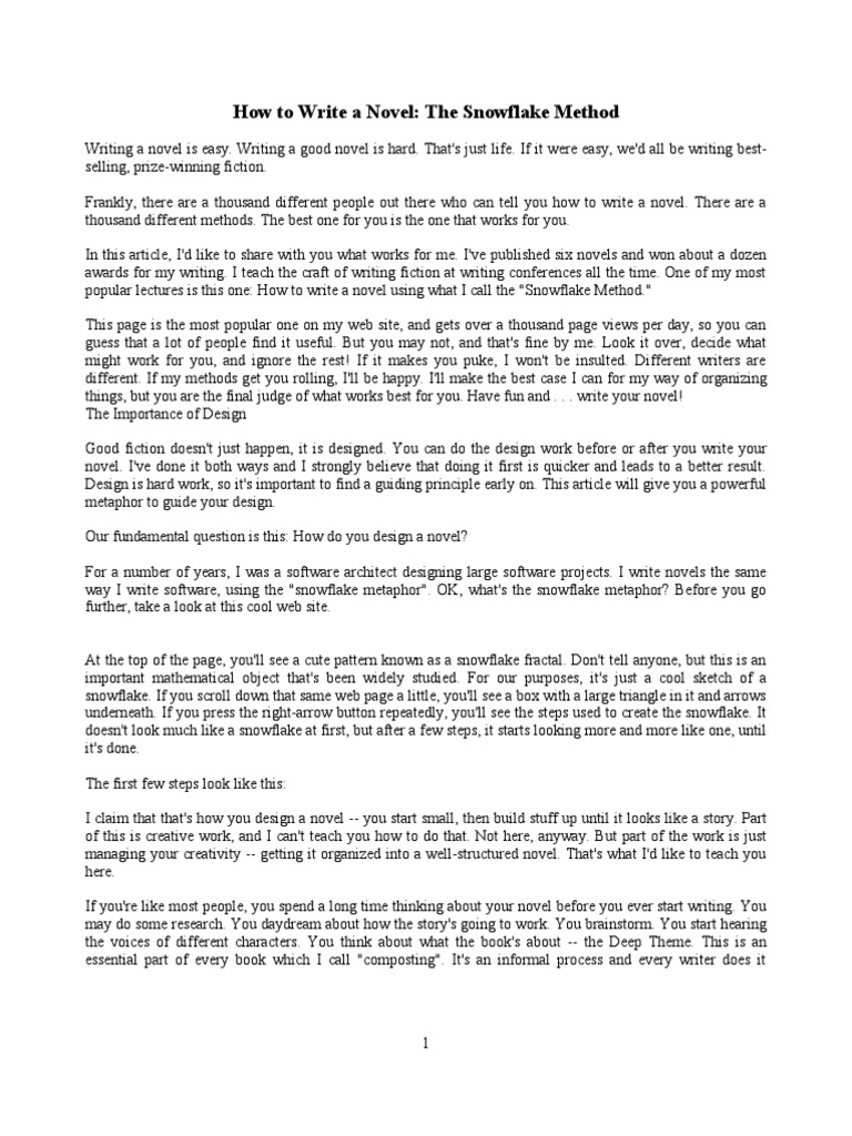 How To Write A Novel | PDF | Plot (Narrative) | Spreadsheet