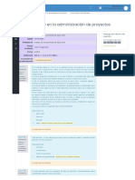 Factor Humano en La Administración de Proyectos - Puntos Extra Semana 4