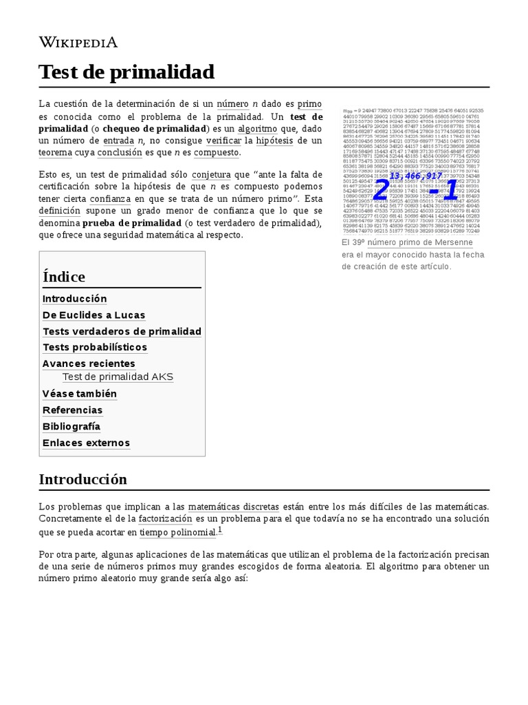 Test de Primalidad PDF