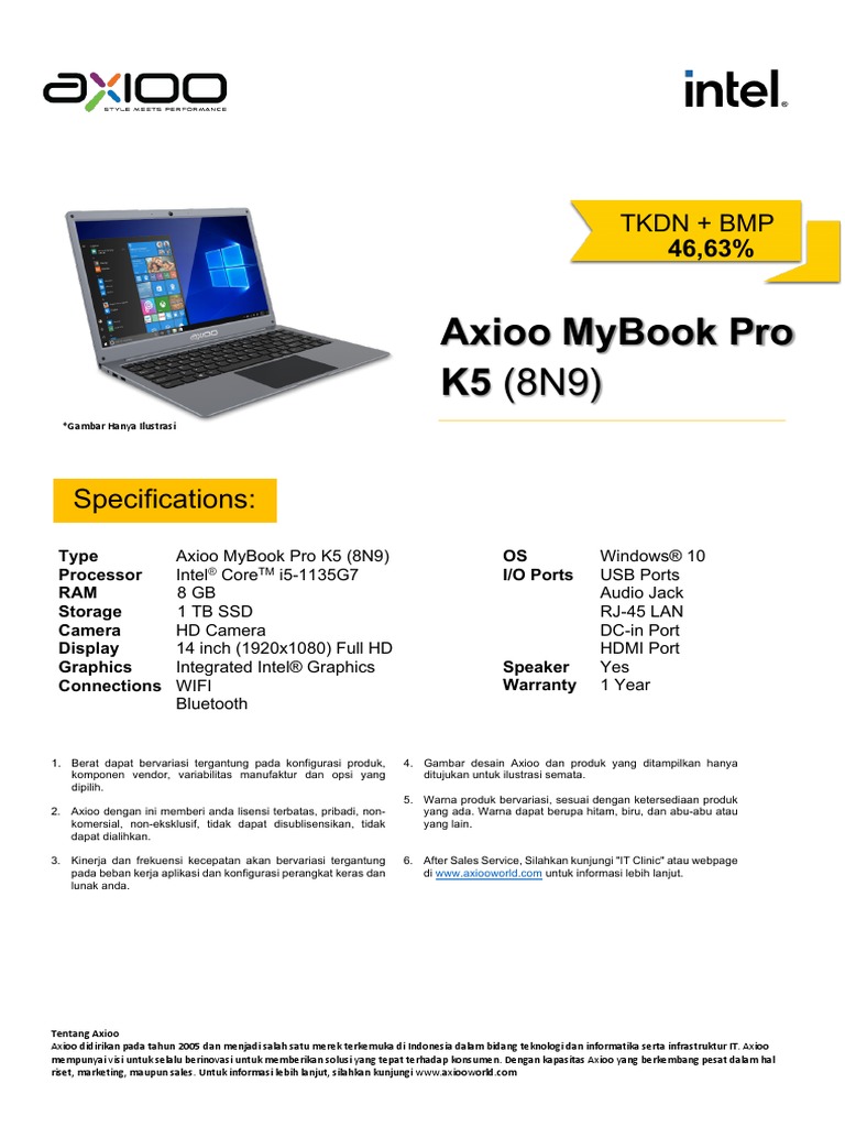 Axioo MyBook Pro K5 (8N9) | PDF