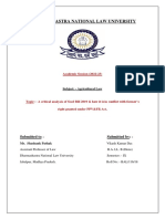 Analysis of Seed Bill 2019