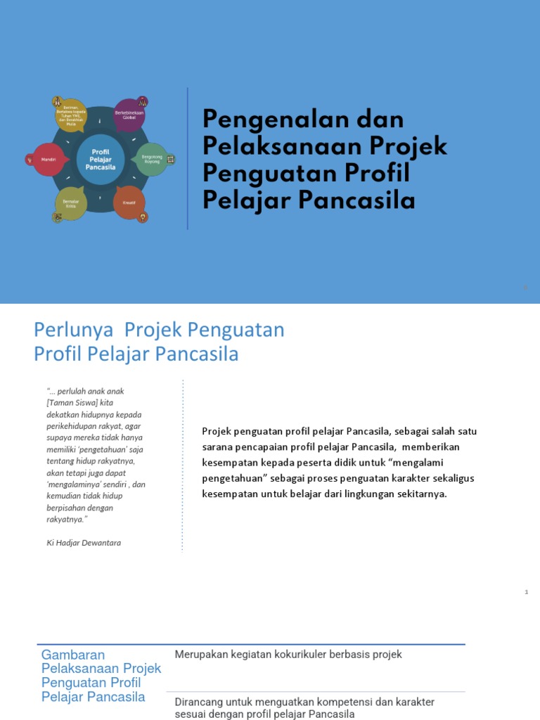 Pengenalan Projek Profil Pelajar Pancasila | PDF