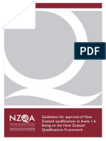 Guidelines For Approval of New Zealand Qualifications at Levels 1 6