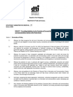 DTI Department Administrative Order Number 8 - Prescribing Guidelines For The Protection of Personal Data in Information and Communications System in The Private Sector