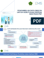 Data EMIS RA Untuk SISPENA