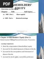 Chapter 10 - Shareholders' Equity Part 1