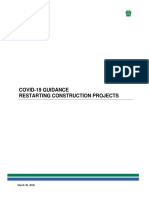Guidance For Restarting Construction Projects Final v1.6 3 30 20