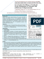 A Clinical Study To Evaluate The Efficacy of Yasthyadi Ksheera Basti in The Management of Vatarakta With Special Reference To Hyperuricemia