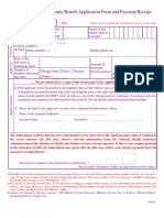 Labor Insurance Maternity Benefit Application Form and Payment Receipt